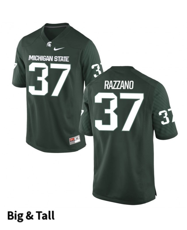 Men's Michigan State Spartans #37 Dante Razzano NCAA Nike Authentic Green Big & Tall College Stitched Football Jersey OF41X82RN